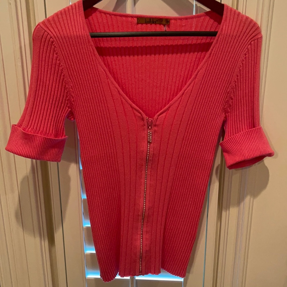 Belldini short sleeve cardigan sweater